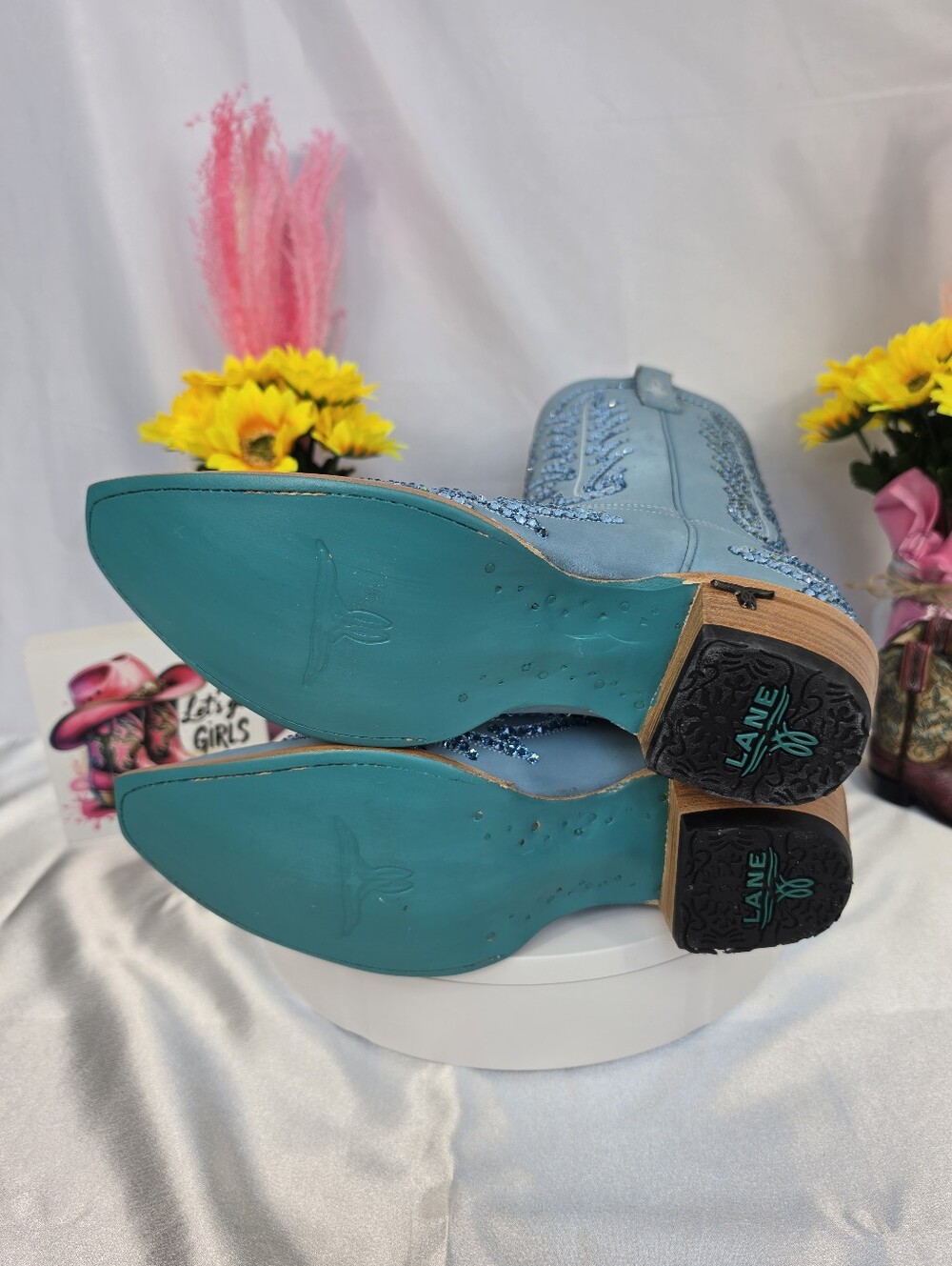 LANE Lexington Cowgirl Boots W/ SWAROVSKI Crystals 9.5 - Picture 9 of 11